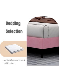 Wooden Twist Wooden Twist Modern Rectangular Upholstery Bed with Soft Wingback (Queen)  - Image 4