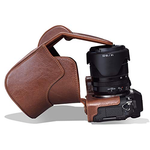 MegaGear MG1960 Ever Ready Genuine Leather Camera Case Compatible with Fujifilm X-S10 - Brown - Image 3