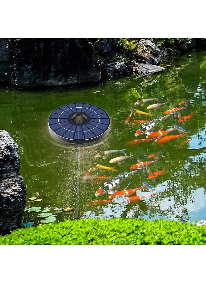 Generic - Solar Pond Aerator Oxygen Pump With Air Hose and Bubble Stone Floating Water Pond Aerator Fish Tank Oxygenator for Birdbath Fountain Small Pond Water Circulation - Image 1