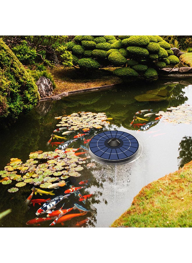 Generic - Solar Pond Aerator Oxygen Pump With Air Hose and Bubble Stone Floating Water Pond Aerator Fish Tank Oxygenator for Birdbath Fountain Small Pond Water Circulation - Image 1