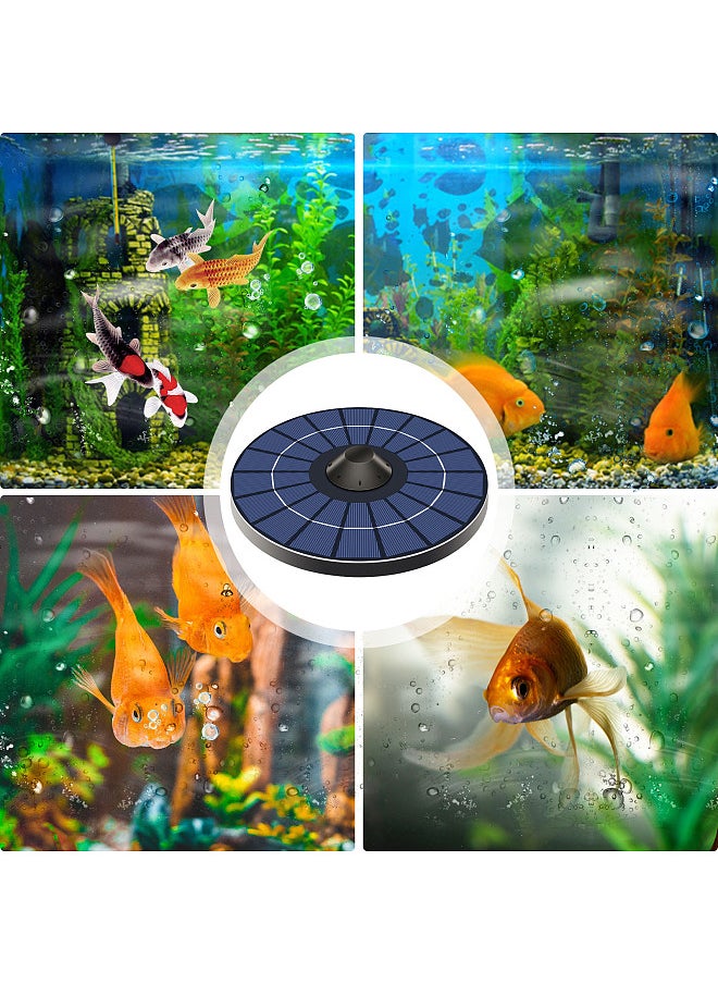 Generic - Solar Pond Aerator Oxygen Pump With Air Hose and Bubble Stone Floating Water Pond Aerator Fish Tank Oxygenator for Birdbath Fountain Small Pond Water Circulation - Image 1