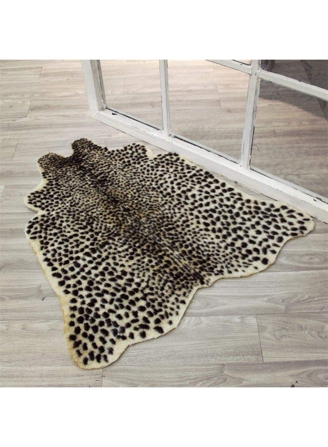 Seek4comfortable Leopard Print Rug, Faux Cowhide Cheetah Skin Rug Animal Printed Area Rug Carpet For Home Office, Livingroom, Bedroom - Image 2