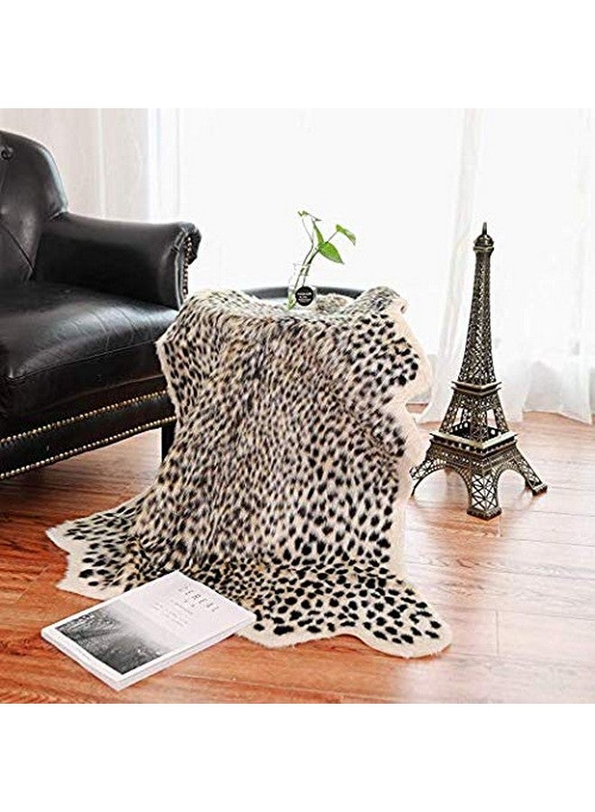 Seek4comfortable Leopard Print Rug, Faux Cowhide Cheetah Skin Rug Animal Printed Area Rug Carpet For Home Office, Livingroom, Bedroom - Image 3