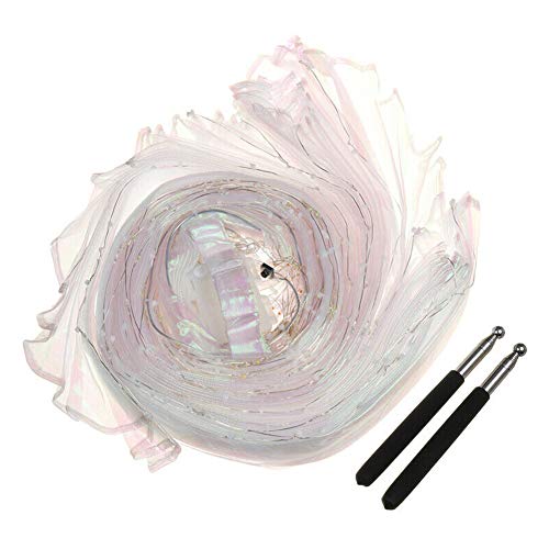 Saycker Halloween Belly Dance LED Angel Wings,Bar Belly Dance Light Up Stage Wear 360 Degrees Performance Props LED Wing for Women(White) - Image 3