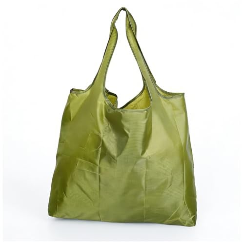 VIPbuy Reusable Shopping Bags - Foldable Extra Large Capacity Waterproof Grocery Tote Bag, Washable Heavy Duty 55LBS Shoulder Bag for Supermarket, Camping & Picnic (1, Green) - Image 1