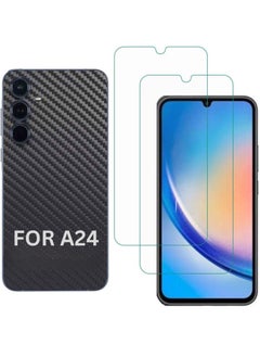 Samsung Galaxy A24 1 Piece Carbon Fiber Skin Wrap and 2 Piece 10H Screen Protectors - pzsku/Z3A8CC18FC677BE7EEB31Z/45/_/1738176725/05f79361-5e39-4e34-948d-9ba28fbd370d