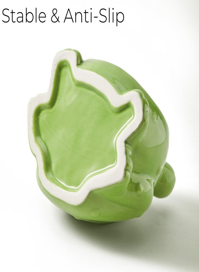 FAQQI Ceramic Frog Sponge Holder for Kitchen Sink - Cute Sponge Holder and Novelty Kitchen Gadgets - Unique 5.8-Inch Items and Accessories for Fun and Practical Organization - Image 5