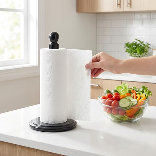 Radicaln Black Marble Paper Towel Holder Countertop 125 Inch Towel Stand for Bathroom Kitchen Premium Handmade Countertop Towel Holder Elegant Durable Design - Image 3