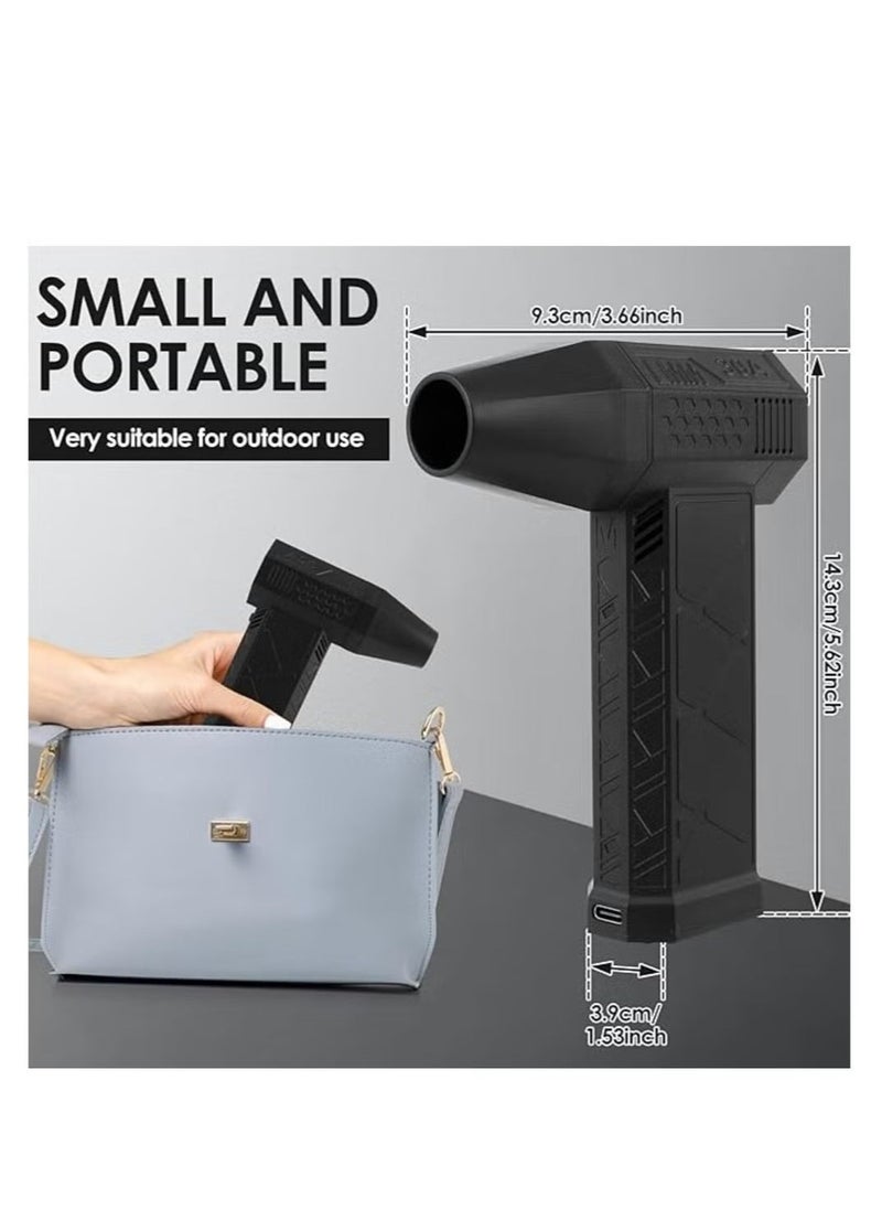 Mini Turbo Jet Fan 130,000RPM 52m/s – Powerful 3000mAh Wireless Portable Handheld Fan for Cleaning, Camping, Outdoor Use, High-Speed Airflow, Compact Design