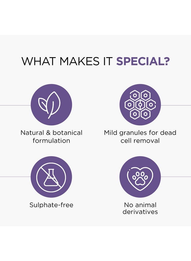 OSHEA Herbals Glopure Lightening Face Scrub For All Skin Types | Glow, Exfoliation & Remove Impurities | Enriched With Blackberry & Licorice Extracts - 100G - Image 3