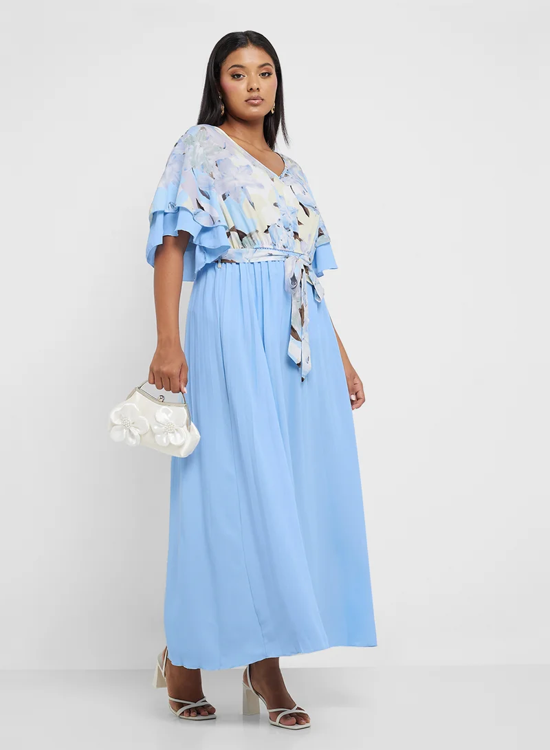 Ella Plus Floral Pleated Dress