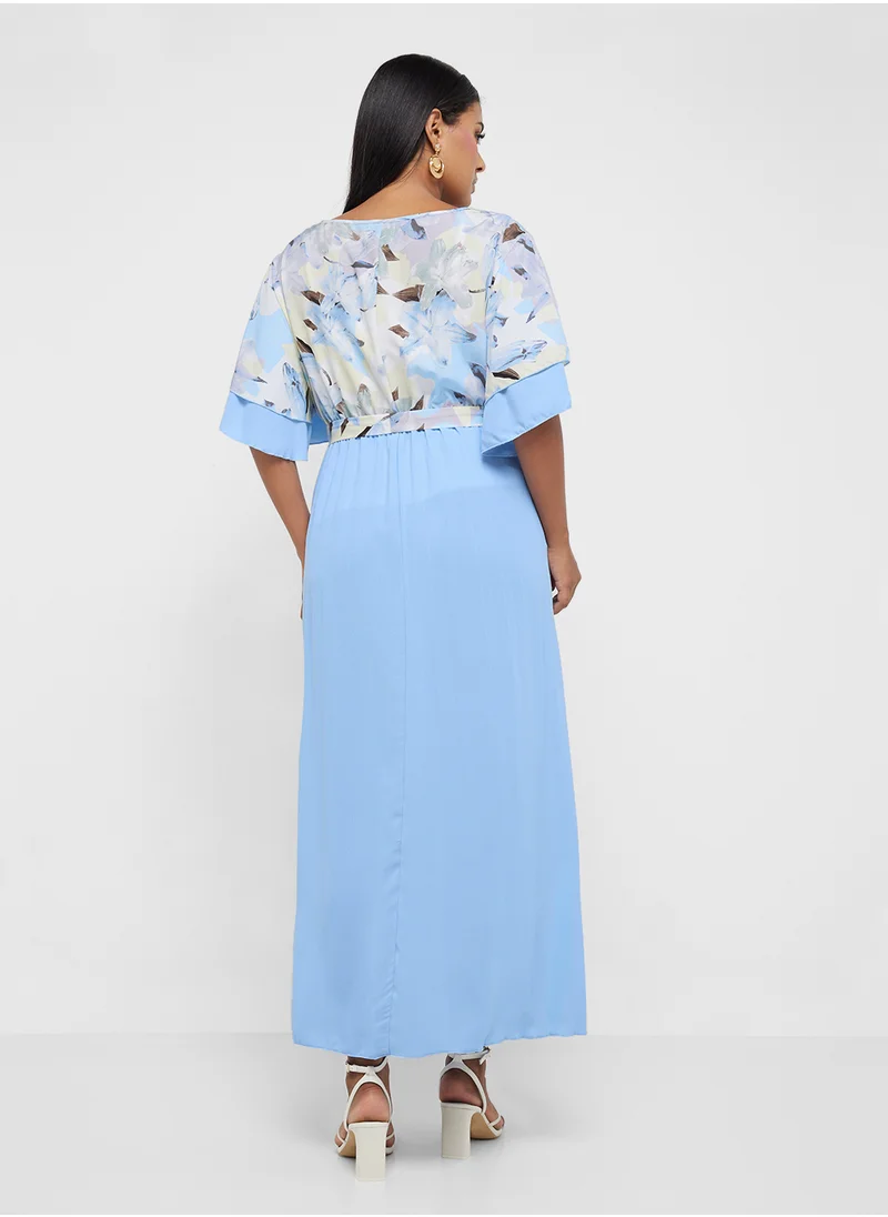 Ella Plus Floral Pleated Dress