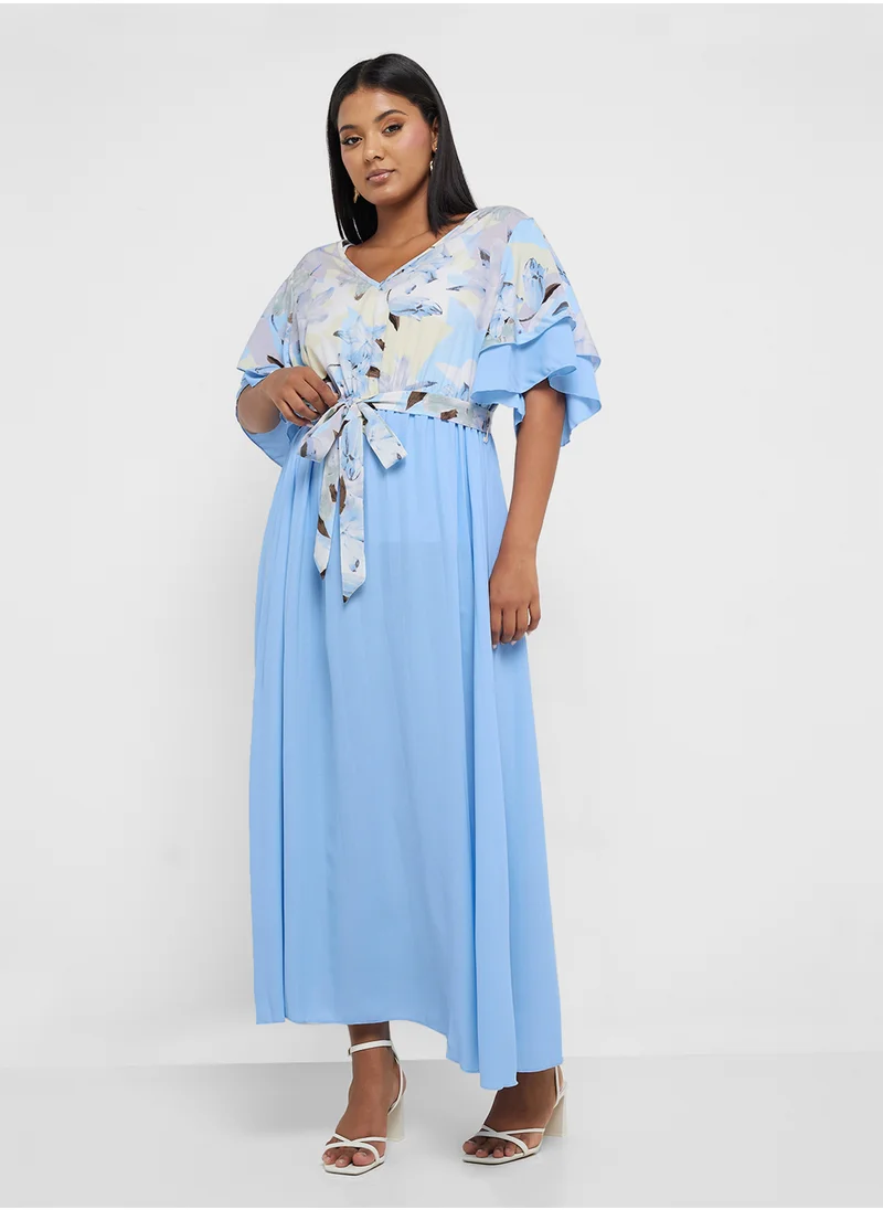 Ella Plus Floral Pleated Dress