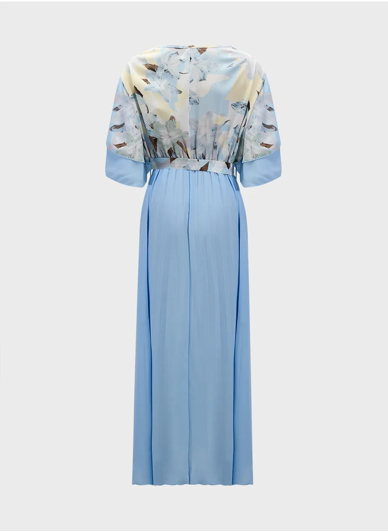 ايلا بلس Printed Dress With Pleats