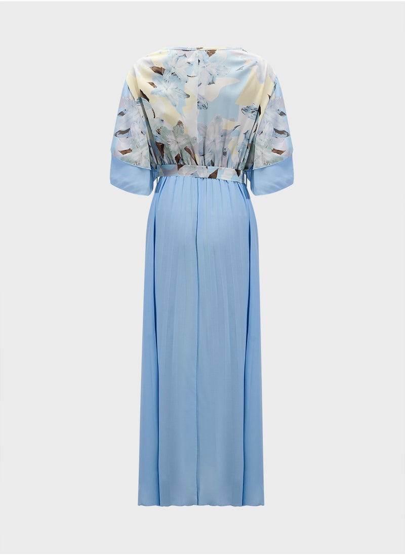 Ella Plus Printed Dress With Pleats  - Image 2