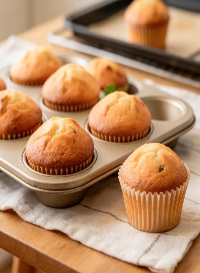 VISRIE Standard Muffin Liners 2000Pcs, Natural Parchment Paper Cupcake Liners for Baking, No Smell, Grease-Proof Muffin Cups, Food-grade Baking Cups for Cupcakes, Muffins, Nuts - Image 5