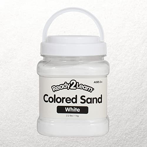 Ready 2 Learn Colored Sand White 22 lbs Play Sand for Kids Perfect for Arts and Crafts and Sensory Bins - Image 1