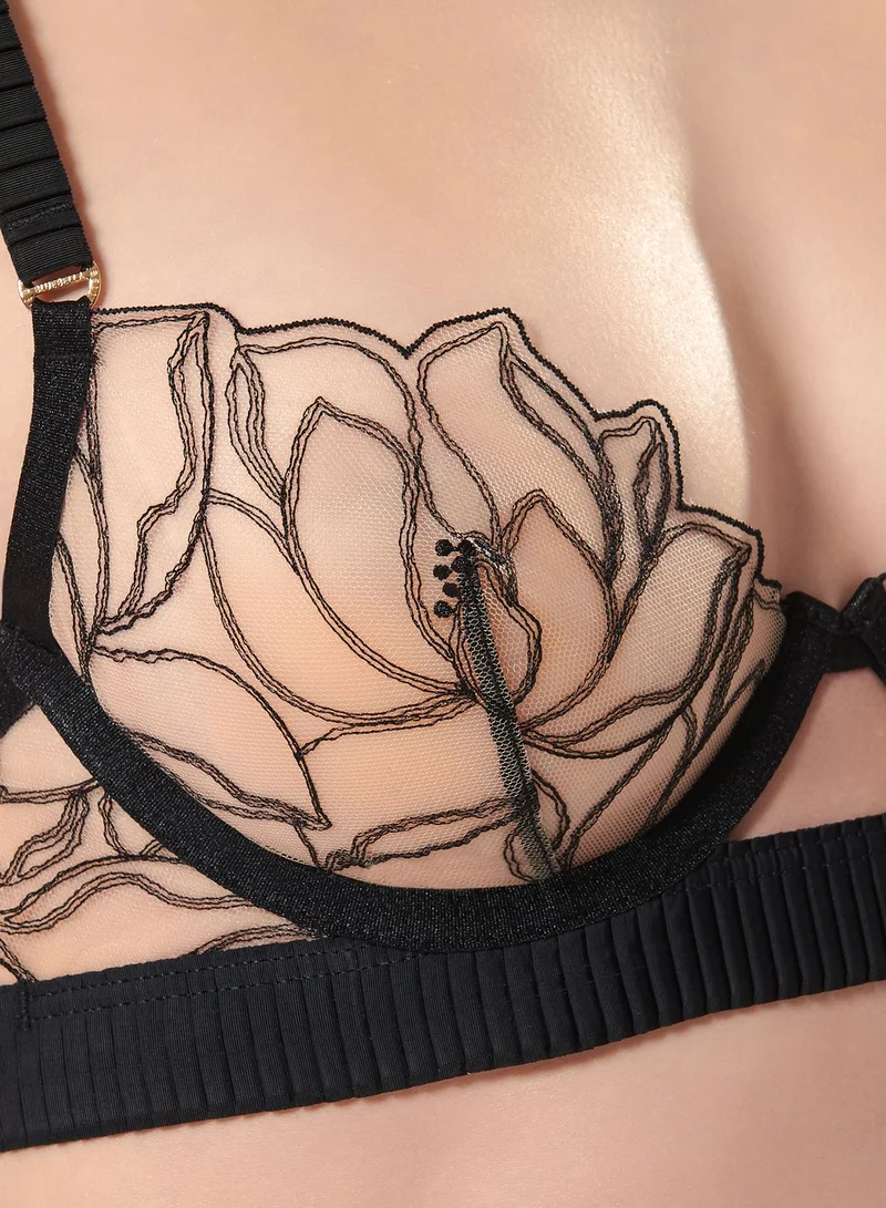 BLUEBELLA Strappy Mesh Detail Bra