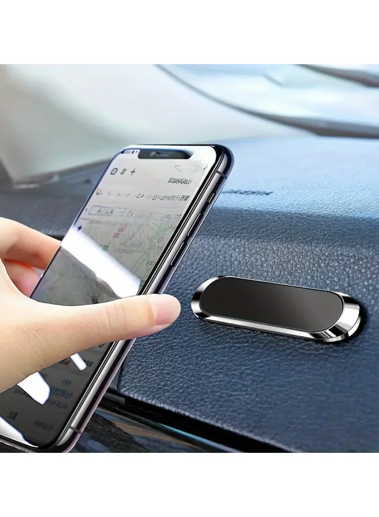 Alyashmac Strong Magnetic Car Phone Holder - Sleek, Compact Black Aluminum Alloy Dashboard Mount for Secure Grip - Image 4