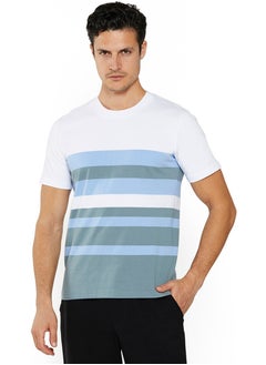 NAUTICA Contrast Striped Regular Fit Premium Cotton Crew Neck T-shirt  - Image 1