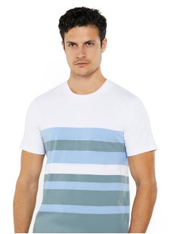 NAUTICA Contrast Striped Regular Fit Premium Cotton Crew Neck T-shirt  - Image 5