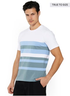 NAUTICA Contrast Striped Regular Fit Premium Cotton Crew Neck T-shirt  - Image 2