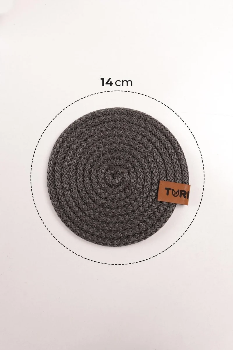 Pikas Decorative Snail Jute Woven Coasters, 6 Piece Coasters