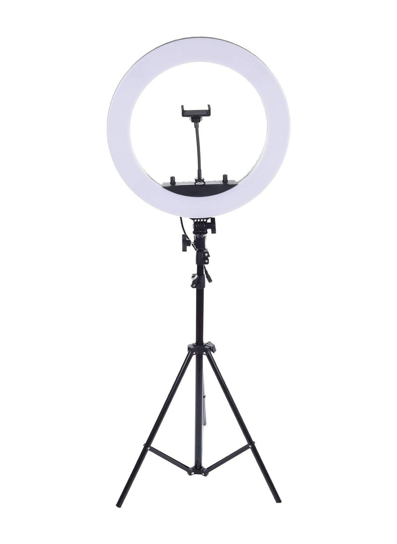 HQ - HQ-18  18inch Live Stream Led Soft Ring Light With 360 Degree Rotation Mobile Holder Bag And 2.1 Meter Stand - Image 1