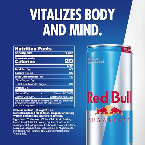 Red Bull Energy Drink, Sugar Free, 12 Fl Oz, Pack of 24 - Image 3
