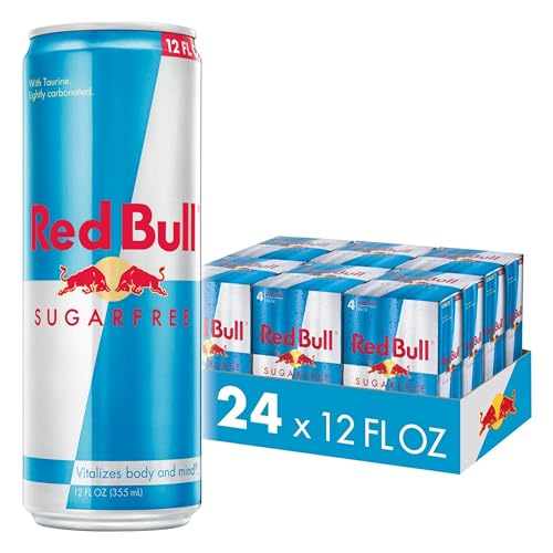 Red Bull Energy Drink, Sugar Free, 12 Fl Oz, Pack of 24 - Image 1