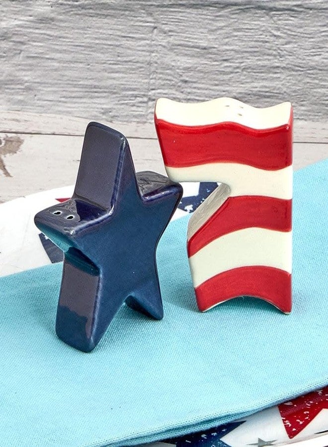 The Lakeside Collection Americana Patriotic Melamine Salad or Appetizer Plates - Set of 4 - Image 4
