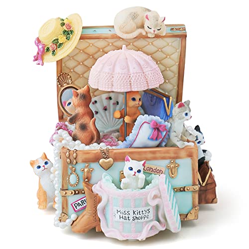 Mr.Winder Cat Music Box Gift for Girlfriend Wife Daughter Grandma Granddaughter Sister Friends, Cute Kitty Musical Box Anniversary Birthday Gifts Kitten Lover Mother Day Present - Image 3