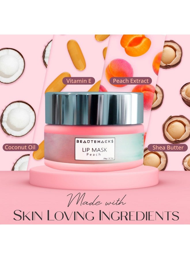 YuGlo Moisture & Collagen Booster Lip Sleeping Mask Treatment To Restore Hydrate & Plump Dry Chapped Lips Peach - Image 3