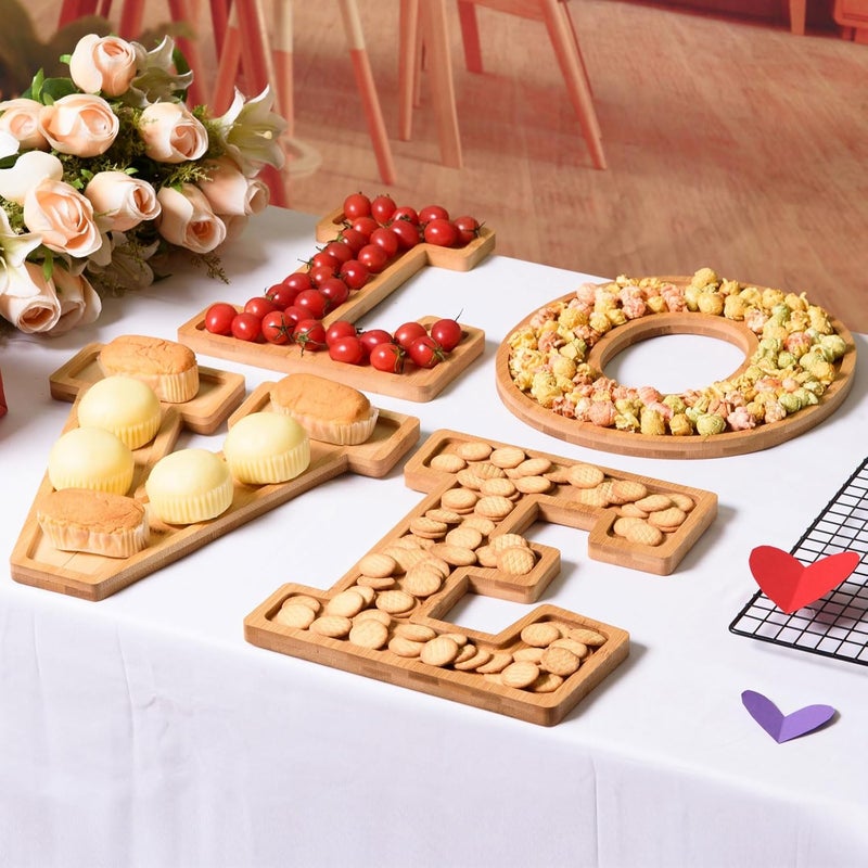 AWIZOM ألواح تشاركوتيري خشبية 4 قطع على شكل كلمة LOVE - Image 4