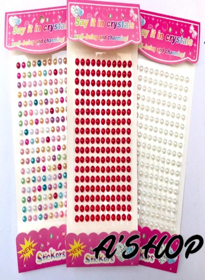 A'SHOP Paper Pearl Stone Sticker (Multicolour) - Set of 3, Love - Image 5