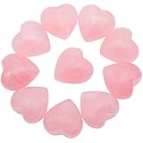 rockcloud Healing Crystal 0.5 inch Rose Quartz Carved Worry Stone Chakra Reiki Balancing(Pack of 10) - Image 1