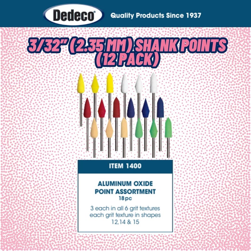 Dedeco Sunburst Points – 3/32” (2.35mm) Shank, Shape - Precision Thermoplastic Cleaning Polishing Deburring Rotary Tool Accessories, Standard 220 Grit, Aluminum Oxide - 12 Pac - Image 5