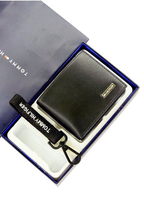Tommy Hilfiger Wallet-Keychain Set For Men