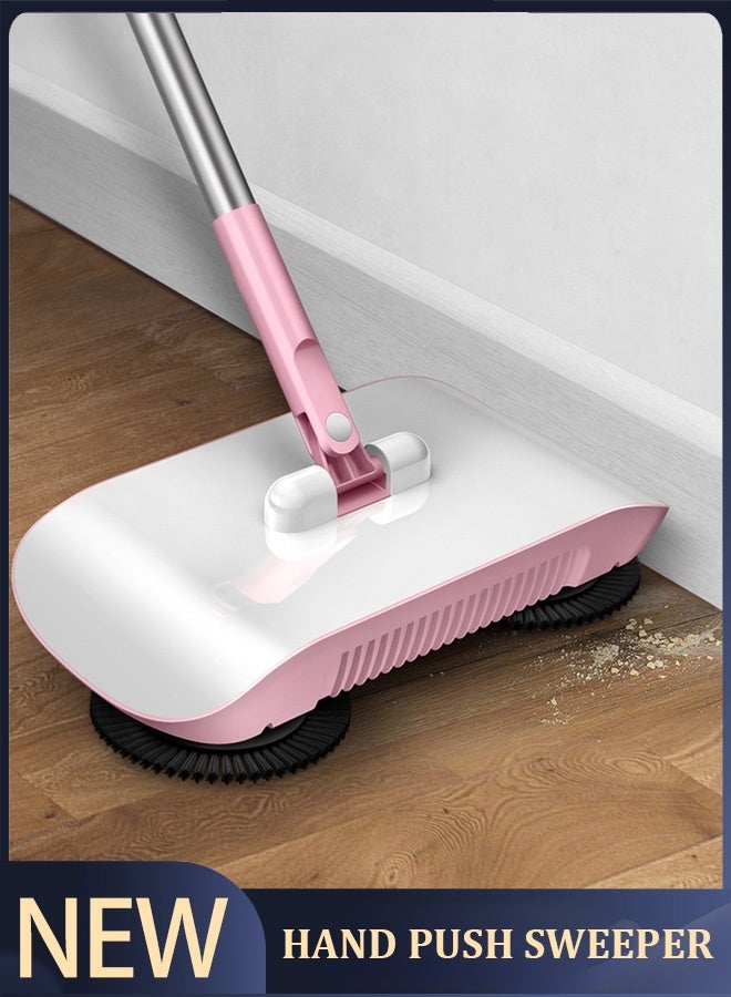 Push sweeper - 2-in-1 All-in-One Floor Cleaner with 180° Rotating Head, Dustpan & Reusable Pads - Effortless Space-Saving Cleaning Tool - Image 1