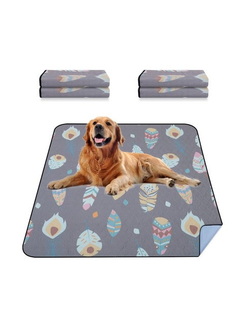 Washable Pee Pads For Dogs,4 Pack UltraAbsorbent And LeakProof Whelping Pads, NonSlip Reusable Puppy Pads, Waterproof Puppy Training Pads For Playpen, Crate, Housebreak, 18X24In, Gray