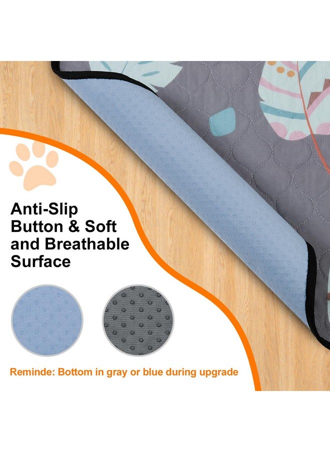 Washable Pee Pads For Dogs,4 Pack UltraAbsorbent And LeakProof Whelping Pads, NonSlip Reusable Puppy Pads, Waterproof Puppy Training Pads For Playpen, Crate, Housebreak, 18X24In, Gray