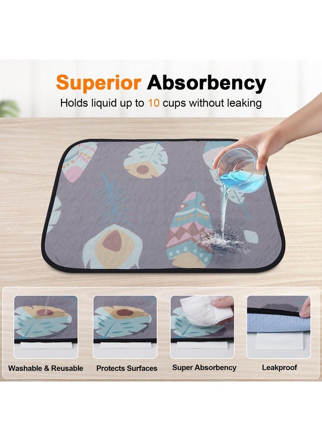 Washable Pee Pads For Dogs,4 Pack UltraAbsorbent And LeakProof Whelping Pads, NonSlip Reusable Puppy Pads, Waterproof Puppy Training Pads For Playpen, Crate, Housebreak, 18X24In, Gray