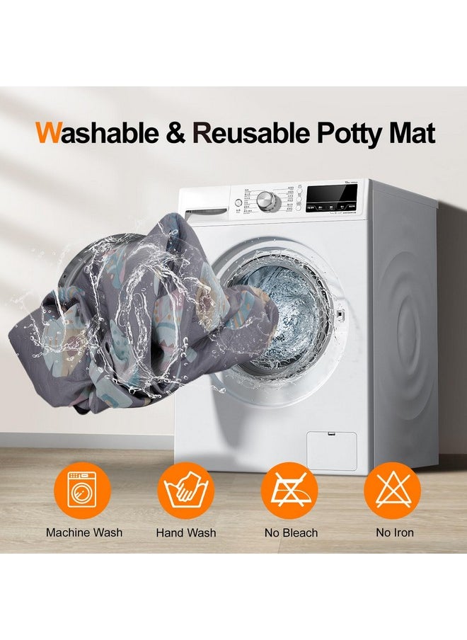Washable Pee Pads For Dogs,4 Pack UltraAbsorbent And LeakProof Whelping Pads, NonSlip Reusable Puppy Pads, Waterproof Puppy Training Pads For Playpen, Crate, Housebreak, 18X24In, Gray
