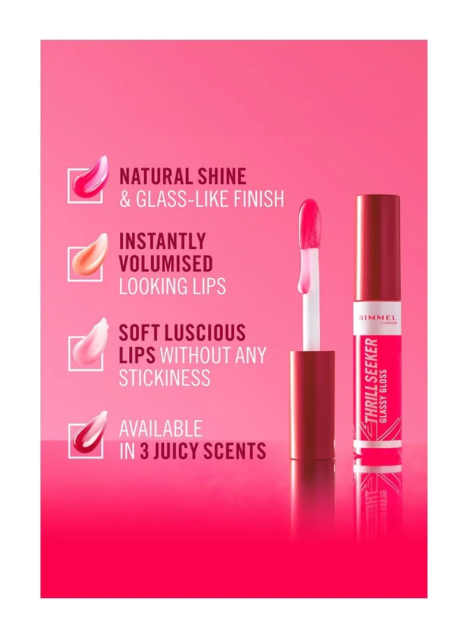 RIMMEL LONDON Thrill Seeker Glassy Gloss Lip Gloss - 600 - Berry Glace, 10ml