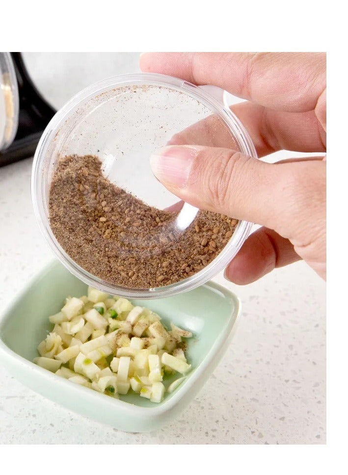 سونام طقم توابل أسطواني أكريليك شفاف بتصميم عصري – تنظيم أنيق ومثالي للمطبخ العصري - طقم توابل أسطواني من سونام – 6 عبوات مع حامل أنيق -  كود 5233 - Image 5