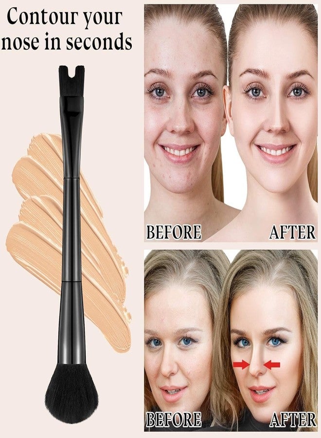 LuxoCare Nose Contour U-Shaped Makeup Brush - 2-in-1 Dual Ended, Precision Sculpting & Defining, Perfect for Blush, Highlight， Cheek Bones & Nose, Suitable for Beginners & Professionals - Image 3