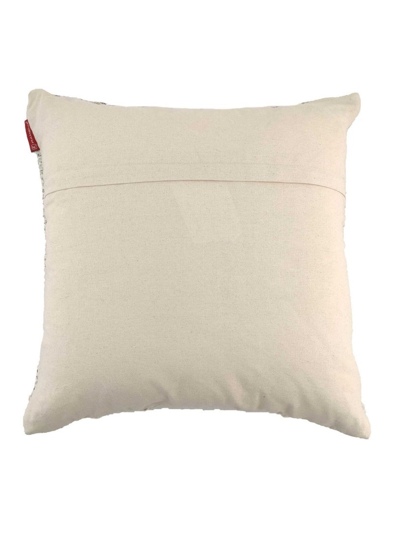 Ramsha Natural & Black Color Handmade Cotton-Wool Cushion - CS 046 (60x60cm) - Image 3