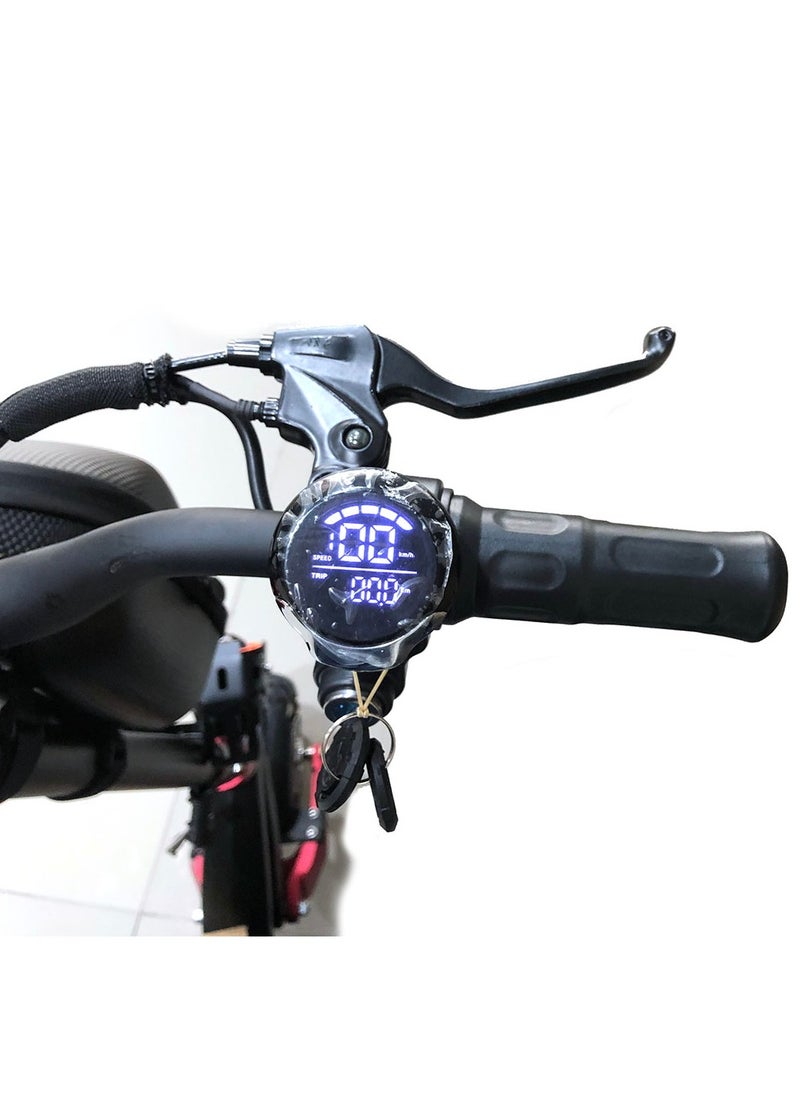 Crony - DK-30 Dual 1500W Motor E-Scooter for Adults, 52V/20AH 45-80KM Range 10''Off-Road, Heavy Duty Foldable All-Terrain Commuter Scooter with Dual Suspension, Disc Brakes, Aluminum Frame Electric Scooter, LED Headlights, Base Lights, Mobile Phone Holder, Front Bag, Brushless Motorized Portable E-SkateBoard, Capable of 90KM Travel Performance, 120 kg High Capacity Electric Ebike for Heavy Riders - Image 1