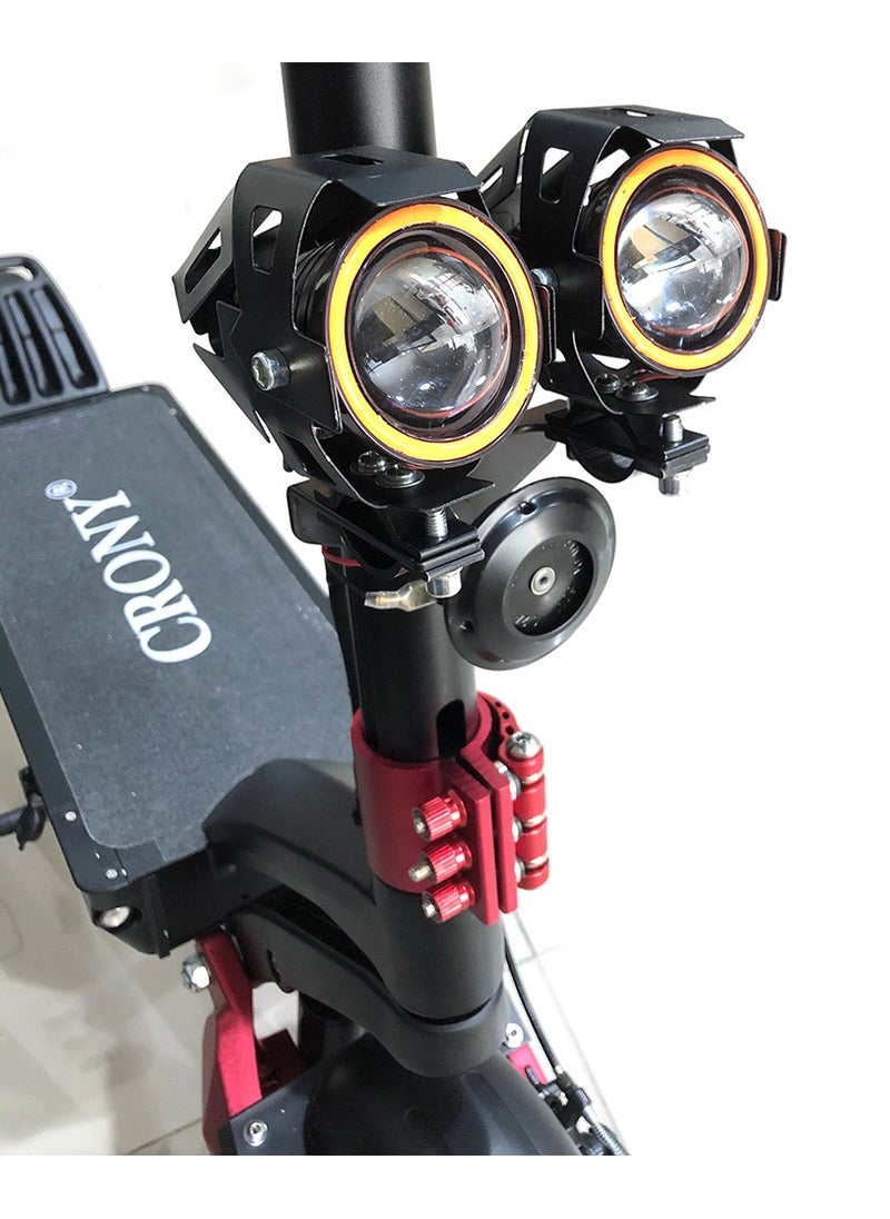 Crony - DK-30 Dual 1500W Motor E-Scooter for Adults, 52V/20AH 45-80KM Range 10''Off-Road, Heavy Duty Foldable All-Terrain Commuter Scooter with Dual Suspension, Disc Brakes, Aluminum Frame Electric Scooter, LED Headlights, Base Lights, Mobile Phone Holder, Front Bag, Brushless Motorized Portable E-SkateBoard, Capable of 90KM Travel Performance, 120 kg High Capacity Electric Ebike for Heavy Riders - Image 1