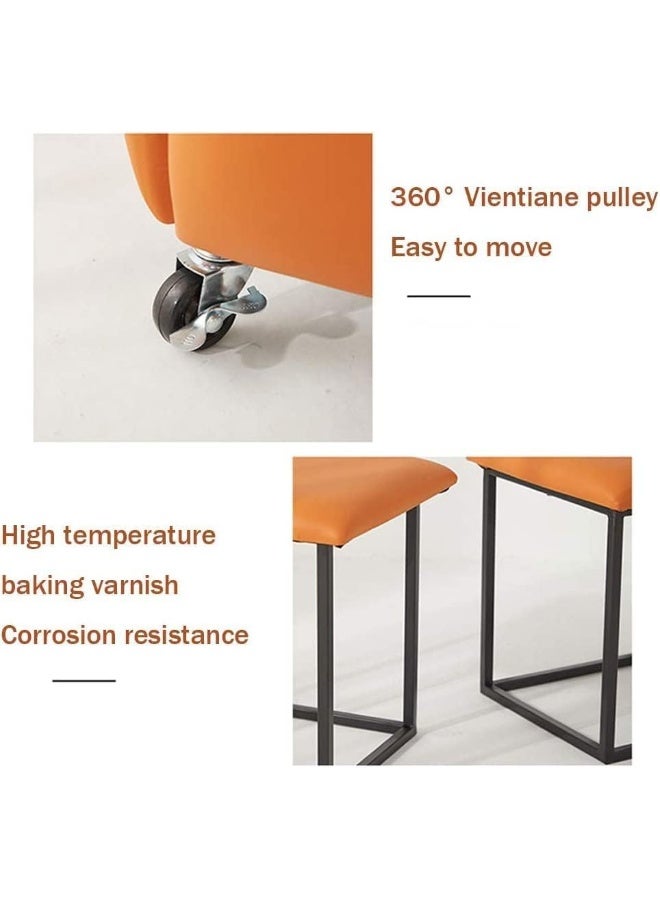 Generic SAFENHAND 5-In-1 Combination Stool, 5-in-1 Multifunctional PU Leather Cube Stool, Household Square Stackable Combination Stool, Ottoman, Footrest  - Image 5